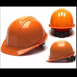 Pyramex SL Series HP14140 4-Point Ratchet Hard Hat Non-Vented Orange Cap Style 1